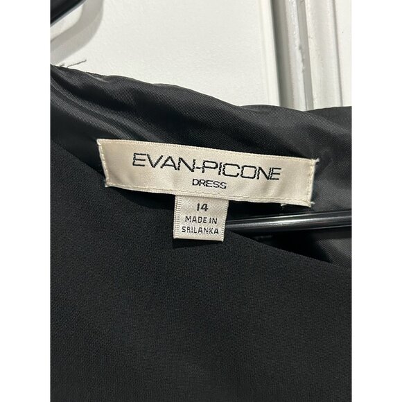 Evan-Picone Womens Black Sleeveless Knee-Length Dress Size 14 - Picture 6 of 10